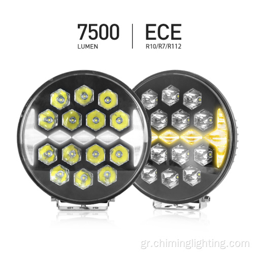 Universal 8,7 ιντσών Offroad LED οδήγησης ελαφρύ φορτηγό αδιάβροχο φώτα LED για φορτηγό